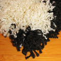 Santa Cruz Modern Shaggy Rug 2505 Black White