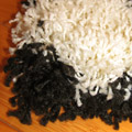Santa Cruz Modern Shaggy Rug 2505 Black White