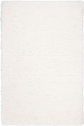 Hudson Plain Shaggy Rugs PC00A Bone Bone