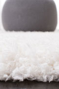 Hudson Plain Shaggy Rugs PC00A Bone Bone