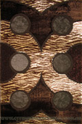 Leon Circle Design Shaggy Rug D1068