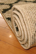 Marrakesh Trellis Shaggy Rug 2496A Cream Black