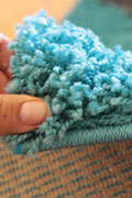 Moda Modern Abstract Shaggy Rug A409A Turkuaz