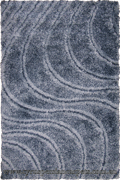 Rocky Plain Wavy Shaggy Rug 2379 Blue