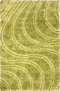 Rocky Plain Wavy Shaggy Rug 2379 Green
