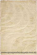 Rocky Plain Wavy Shaggy Rug 2379 Bone White
