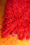 Shell Plain Shaggy Rug 172 Red