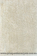 Shell Plain Shaggy Rug 201 White
