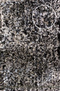 Shell Plain Shaggy Rug 320 300 Black White