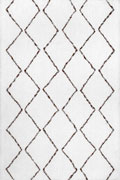 Splendor Trellis Shaggy Rugs MRC2A Natural