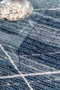 Splendor Trellis Shaggy Rugs KZ07A-Blue