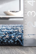 Splendor Trellis Shaggy Rugs KZ07A-Blue