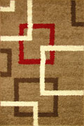 Stella Square Pattern Shaggy Rug 1134A-STK-STK