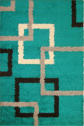 Stella Square Pattern Shaggy Rug 1134A-TKZ-TKZ