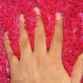 Venice Plain Shaggy Rug Ice 60 Dk Pink