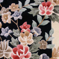 Chinese Art Hand Knotted Floral Silky Rug