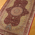Kum Hand Knotted Medallion Silk Rug