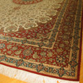 Kum Hand Knotted Medallion Silk Rug