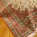 Kum Hand Knotted Medallion Silk Rug