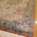 Hereke Medallion Hand Knotted Silk Rug