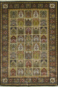 Jammu Hand Knotted Square Pattern Silky Rug