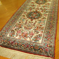 Hereke Hand Knotted Silk Hallway Runner Rug