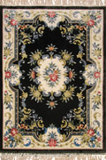 Chinese Art Floral Hand Knotted Silky Rug