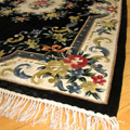 Chinese Art Floral Hand Knotted Silky Rug