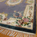 Chinese Art Floral Hand Knotted Silky Rug