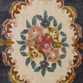 Chinese Art Floral Hand Knotted Silky Rug