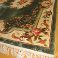 Chinese Art Floral Hand Knotted Silky Rug