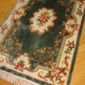 Chinese Art Floral Hand Knotted Silky Rug