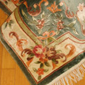 Chinese Art Floral Hand Knotted Silky Rug
