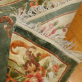 Chinese Art Floral Hand Knotted Silky Rug