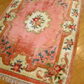 Chinese Art Floral Hand Knotted Silky Rug