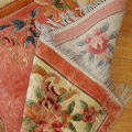 Chinese Art Floral Hand Knotted Silky Rug