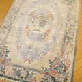 Chinese Art Floral Hand Knotted Silky Rug