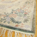 Chinese Art Floral Hand Knotted Silky Rug