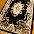 Chinese Art Floral Hand Knotted Silky Rug