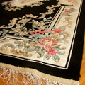 Chinese Art Floral Hand Knotted Silky Rug