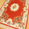 Chinese Art Floral Hand Knotted Silky Rug