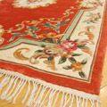 Chinese Art Floral Hand Knotted Silky Rug
