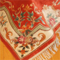 Chinese Art Floral Hand Knotted Silky Rug