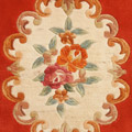 Chinese Art Floral Hand Knotted Silky Rug