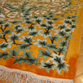 Chinese Art Floral Hand Knotted Silky Rug