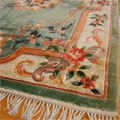 Chinese Art Floral Hand Knotted Silky Rug