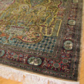 Hereke Prayer Hand Knotted Gold & Silk Rug