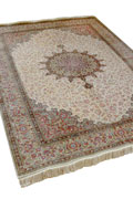 Kum Medallion Hand Knotted Silk Rug