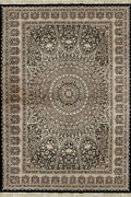 Kum Signed Medallion Hand Knotted Silk Rug