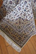 Kum Signed Medallion Hand Knotted Silk Rug